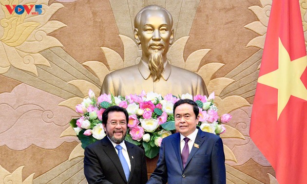 Parlamentspräsident Tran Thanh Man empfängt den indonesischen Politiker