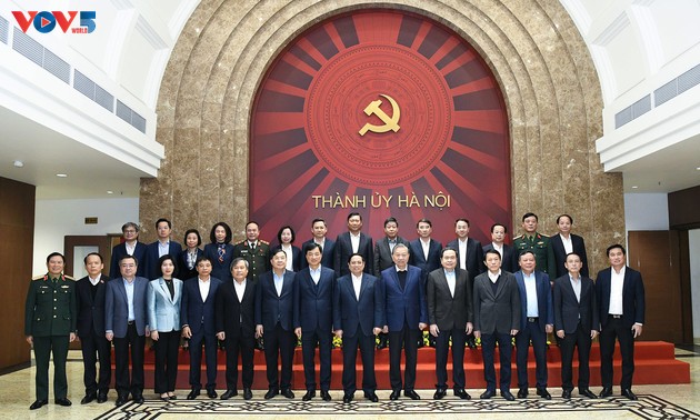 KPV-Generalsekretär To Lam tagt mit der Parteileitung von Hanoi über die Entwicklung der Hauptstadt