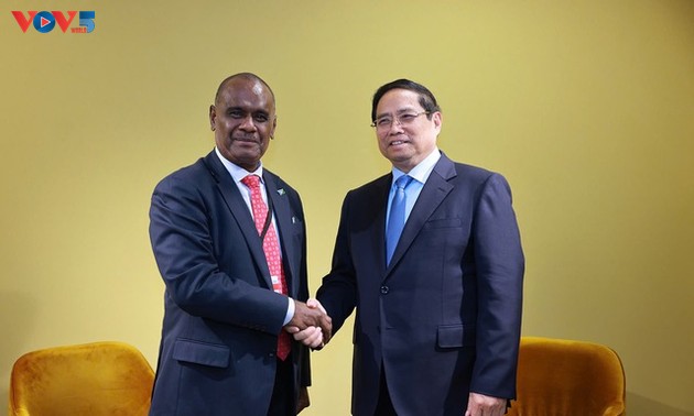 范明政会见帕劳总统和所罗门群岛总理