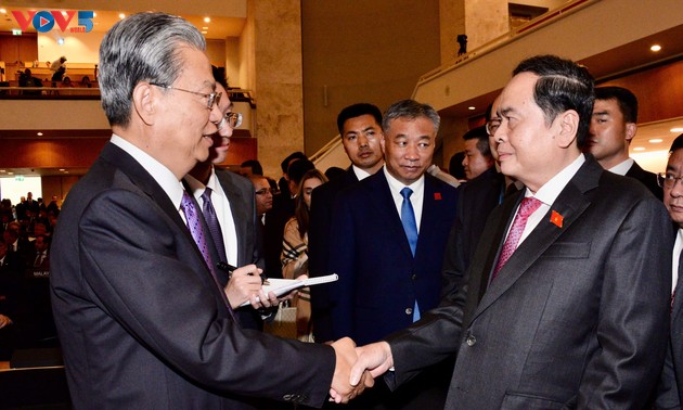 陈青敏会见中国全国人大常委会委员长赵乐际