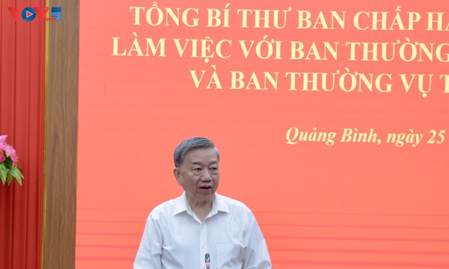 KPV-Generalsekretär To Lam: Quang Tri soll weiterhin Infrastruktur und Lebensstandard der Einheimischen verbessern