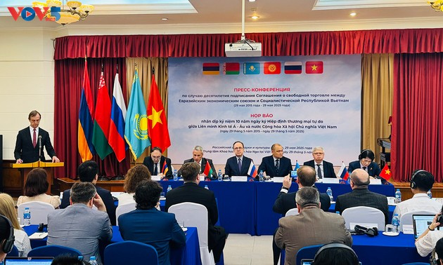 Zehnjähriges Jubiläum des Freihandelsabkommens zwischen Vietnam und der Eurasischen Wirtschaftsunion