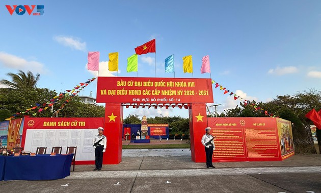 Tổng duyệt công tác bầu cử tại đảo Trường Sa, tỉnh Khánh Hòa