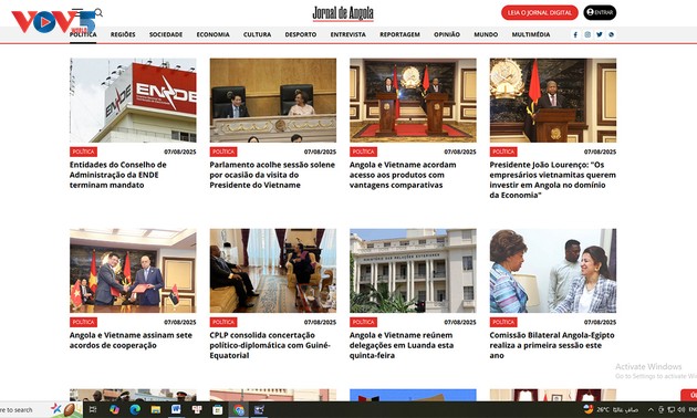 Les médias angolais saluent la visite du président vietnamien Luong Cuong