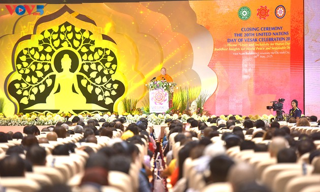 Clôture du Vesak 2025: Déclaration de Hô Chi Minh-ville en faveur de la paix et de la dignité humaine
