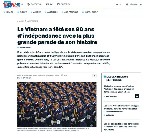 Los medios internacionales destacan el 80.º aniversario de la Independencia de Vietnam - ảnh 1