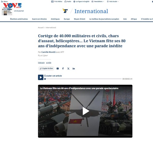 Los medios internacionales destacan el 80.º aniversario de la Independencia de Vietnam - ảnh 2