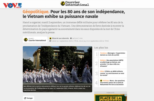 Los medios internacionales destacan el 80.º aniversario de la Independencia de Vietnam - ảnh 3