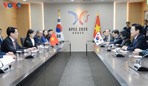 Presidente de Vietnam dialoga con su par surcoreano - ảnh 1