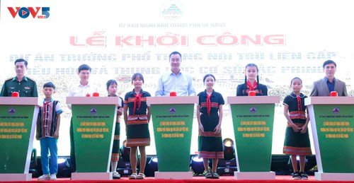 Đà Nẵng đồng loạt khởi công 3 trường học nội trú liên cấp biên giới - ảnh 2