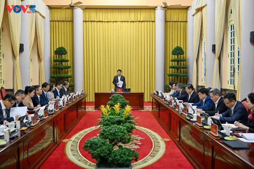 Chủ tịch nước Lương Cường chủ trì giao ban công tác với Văn phòng Chủ tịch nước - ảnh 1