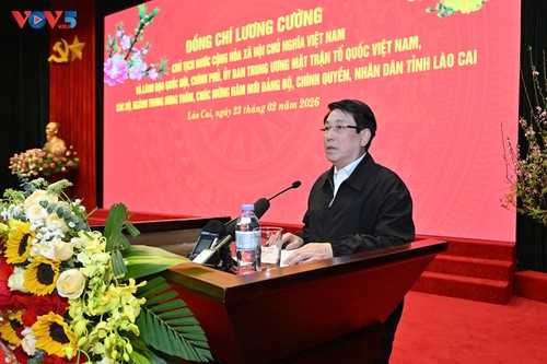 Chủ tịch nước Lương Cường phát động Tết trồng cây ở tỉnh Lào Cai - ảnh 1