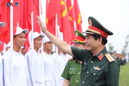 Đại tướng Phan Văn Giang kiểm tra lực lượng diễu binh, diễu hành chào mừng Quốc khánh - ảnh 11