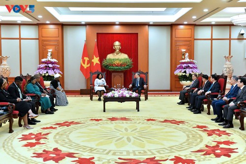 Tổng Bí thư Tô Lâm tiếp Phó Tổng Thư ký thứ nhất Đảng Đại hội Dân tộc Phi Nomvula Mokonyane  - ảnh 2