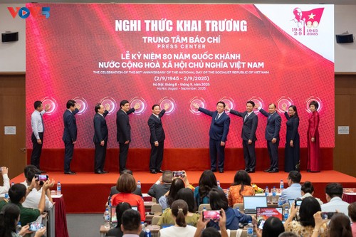 Khai trương Trung tâm báo chí tuyên truyền kỷ niệm 80 năm Quốc khánh - ảnh 1