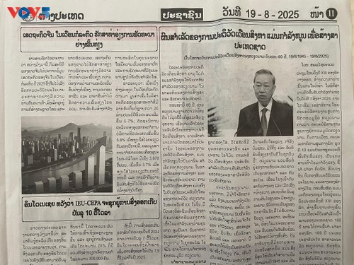 Truyền thông Lào ca ngợi thắng lợi của Cách mạng Tháng Tám - ảnh 1