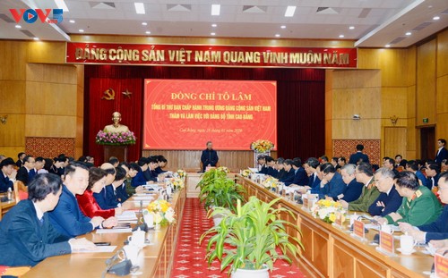 Tô Lâm à Cao Bang: il faut faire des contraintes un levier de développement - ảnh 1