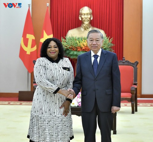 เลขาธิการใหญ่พรรค โตเลิม ให้การต้อนรับ ผู้อำนวยการศูนย์มรดกโลกของยูเนสโกและรองเลขาธิการคนที่หนึ่งของพรรค ANC ของแอฟริกาใต้ - ảnh 2