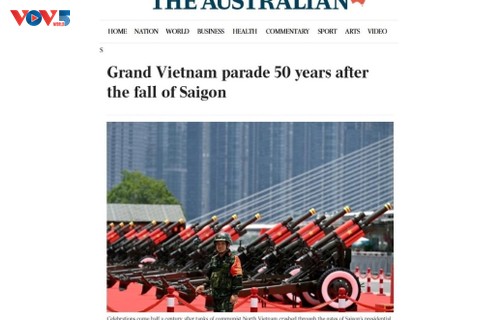 สื่อต่างชาติรายงานข่าวเวียดนามรำลึก 50 ปีการรวมประเทศเป็นเอกภาพ - ảnh 1