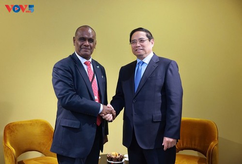 Pham Minh Chinh rencontre le président des Palaos et le Premier ministre des Îles Salomon - ảnh 2