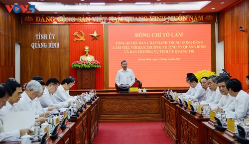 Tô Lâm: Quang Tri doit continuer à améliorer ses infrastructures et les conditions de vie de la population - ảnh 1