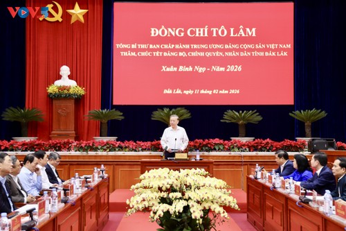 Tổng Bí thư Tô Lâm thăm chúc tết Đảng bộ, chính quyền, nhân dân tỉnh Đắk Lắk  - ảnh 1