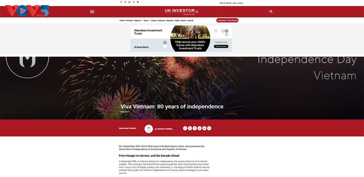 Los medios internacionales destacan el 80.º aniversario de la Independencia de Vietnam - ảnh 4