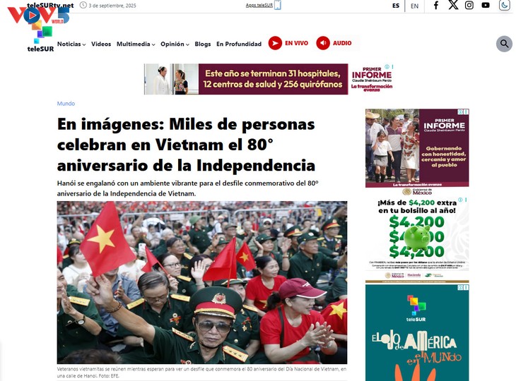 Los medios internacionales destacan el 80.º aniversario de la Independencia de Vietnam - ảnh 5