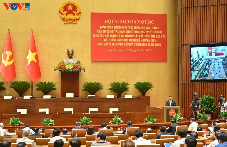 贯彻落实越共中央政治局第66号和第68号决议的全国会议举行 - ảnh 1