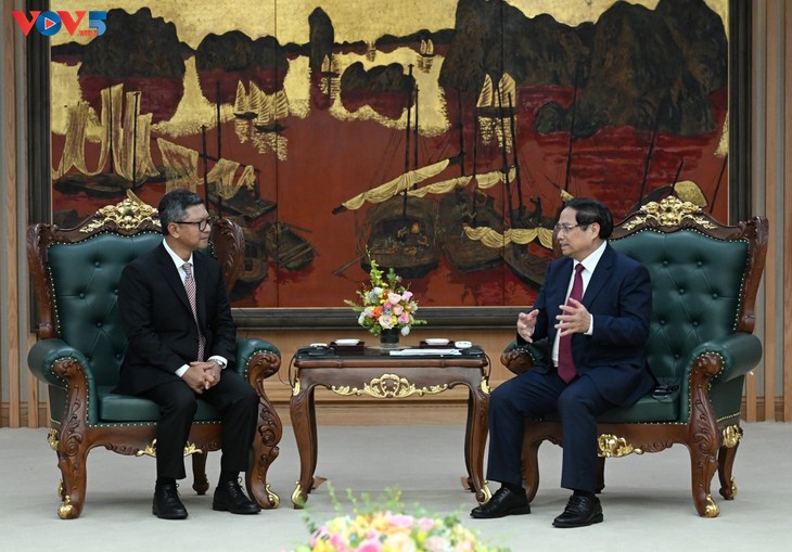 范明政会见即将离任的印尼和新加坡驻越大使 - ảnh 1