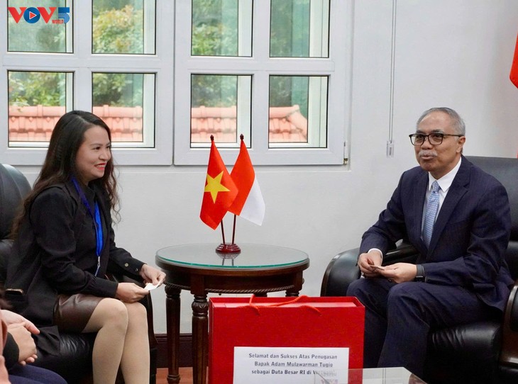 Duta Besar Baru Indonesia, Adam Tugio, Berkomitmen Mendorong Hubungan Vietnam - Indonesia - ảnh 2