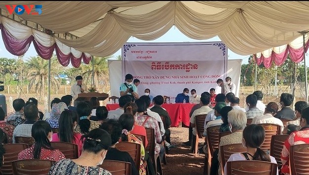 Khởi công xây dựng nhà sinh hoạt cộng đồng cho người gốc Việt tại tỉnh Kampot, Campuchia - ảnh 3