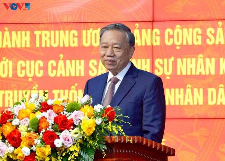 Tổng Bí thư Tô Lâm: Công an làm nòng cốt trong sự nghiệp bảo vệ an ninh, trật tự - ảnh 1