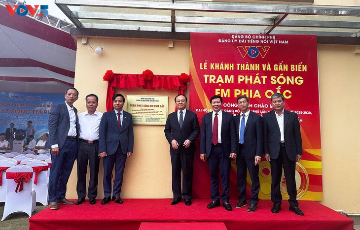 Đài Tiếng nói Việt Nam khánh thành và gắn biển trạm phát sóng FM Phia Oắc ở tỉnh Cao Bằng - ảnh 1