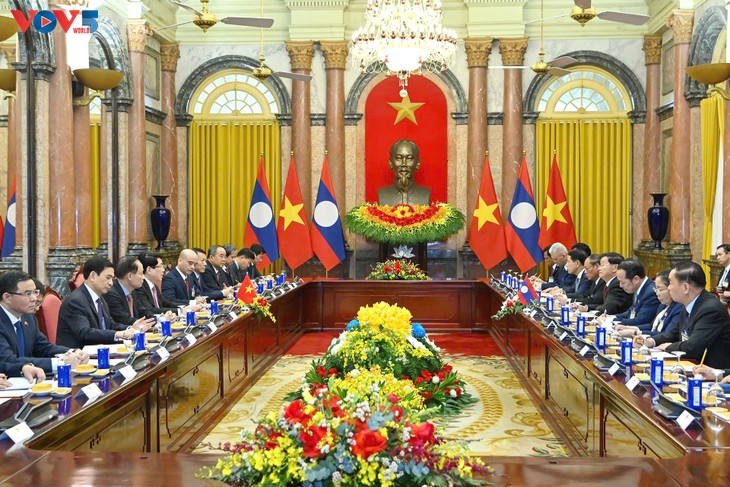 Chủ tịch nước Lương Cường: Quan hệ Việt Nam và Lào tiếp tục phát triển toàn diện, hiệu quả trên nhiều lĩnh vực - ảnh 1