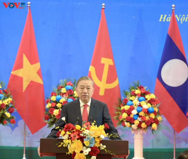 Tổng Bí thư Tô Lâm: Tiếp tục đưa sự nghiệp cách mạng của hai dân tộc Việt Nam và Lào vững bước đi lên - ảnh 2