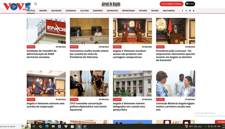 СМИ Анголы широко освещают визит президента Вьетнама Лыонг Кыонга - ảnh 1