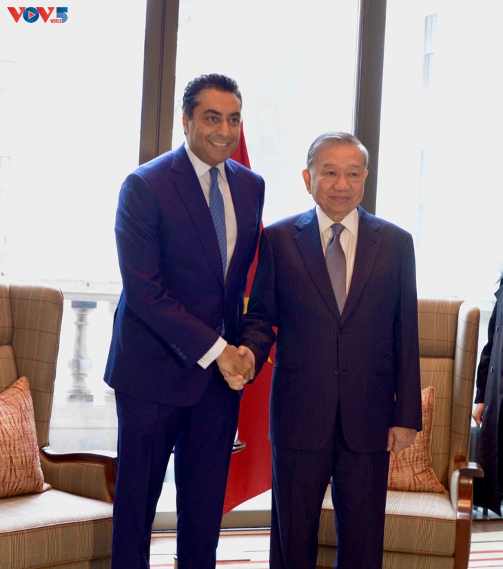 Tổng Bí thư Tô Lâm tiếp lãnh đạo một số tập đoàn, tổ chức tài chính quốc tế - ảnh 1