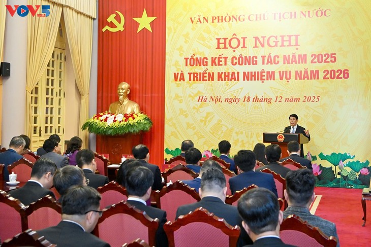 Chủ tịch nước Lương Cường dự Hội nghị tổng kết công tác năm 2025 của Văn phòng Chủ tịch nước - ảnh 1