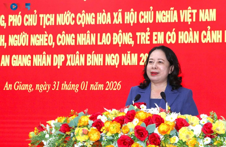 Phó Chủ tịch nước Võ Thị Ánh Xuân thăm, tặng quà và chúc Tết tại An Giang - ảnh 2
