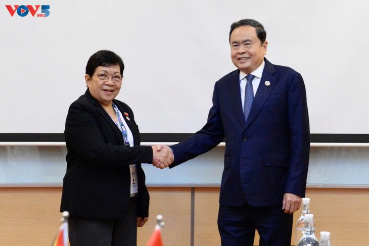 Trân Thanh Mân multiplie les rencontres bilatérales en marge de l’AIPA-46 - ảnh 2