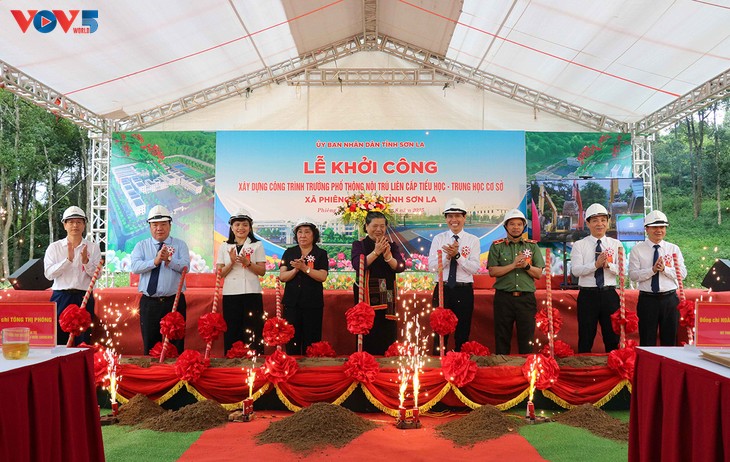 Son La starts work on new boarding school near border - ảnh 1