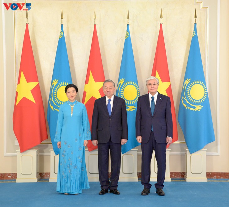 Lễ đón Tổng Bí thư Tô Lâm và Phu nhân thăm cấp Nhà nước Cộng hòa Kazakhstan - ảnh 1