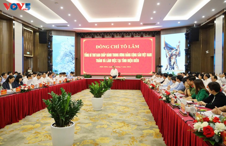 Tổng Bí thư Tô Lâm làm việc với Ban Chấp hành Đảng bộ tỉnh Điện Biên - ảnh 1