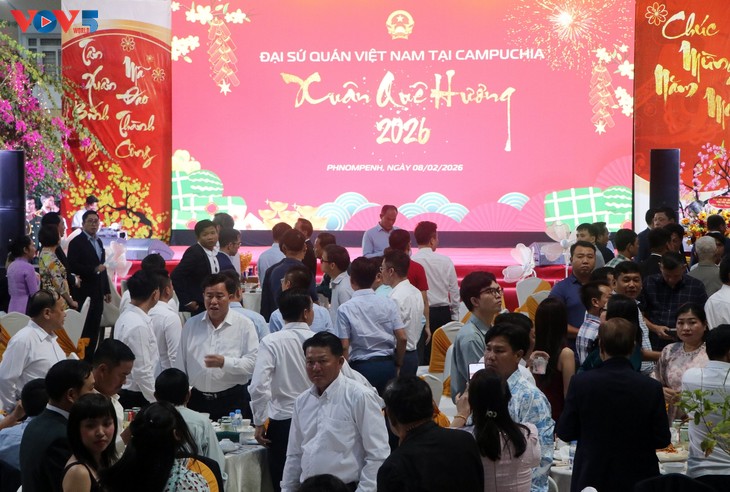 Kiều bào tại Campuchia sum vầy đón Xuân Bính Ngọ 2026 - ảnh 1