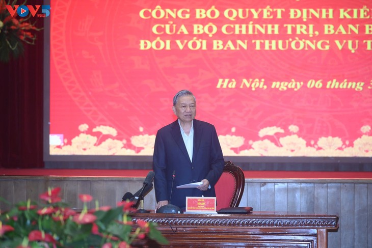 Tổng Bí thư Tô Lâm dự Hội nghị công bố quyết định kiểm tra, giám sát tại Đảng bộ thành phố Hà Nội - ảnh 1