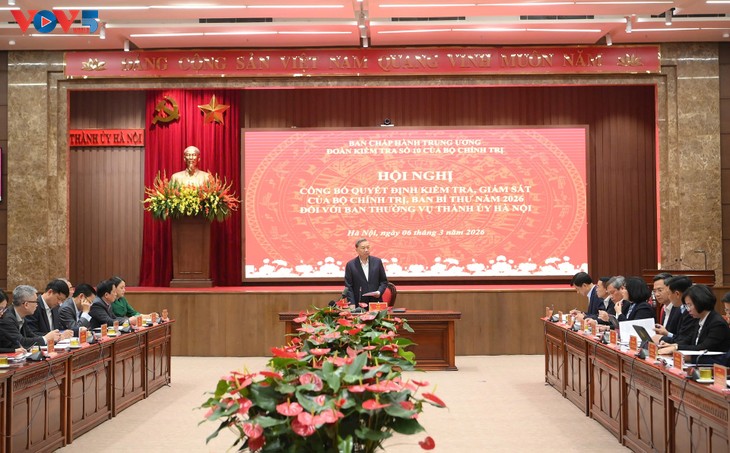 Tổng Bí thư Tô Lâm dự Hội nghị công bố quyết định kiểm tra, giám sát tại Đảng bộ thành phố Hà Nội - ảnh 2