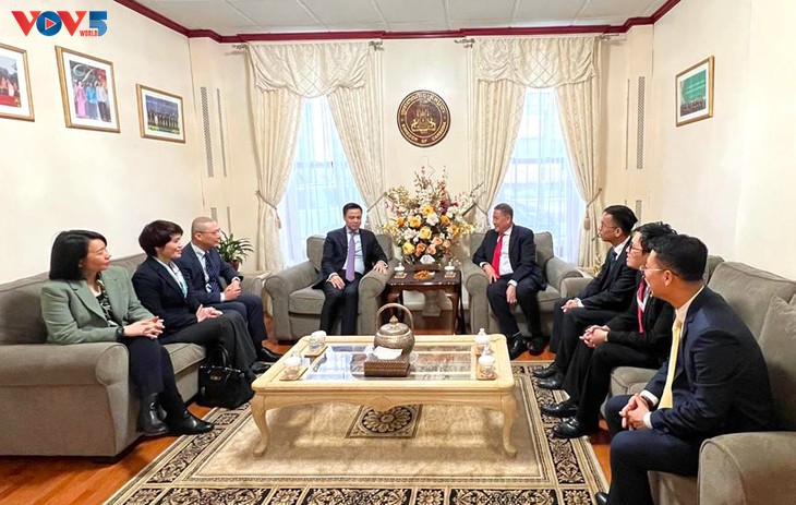 បេសកកម្មអចិន្ត្រៃយ៍របស់វៀតណាមប្រចាំនៅអ.ស.ប ជូន​ពរ​ឆ្នាំ​ថ្មី​ប្រពៃណី​ជាតិ​របស់​ប្រទេសឡាវ និងកម្ពុជា - ảnh 2