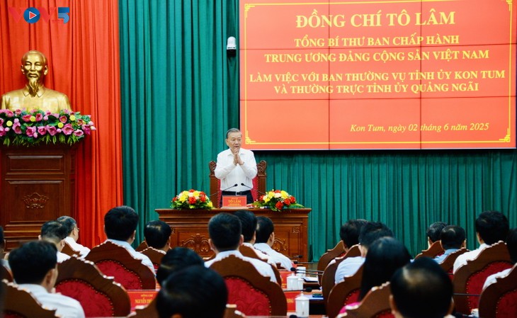 Tổng Bí thư Tô Lâm: “Tỉnh Quảng Ngãi mới cần trở thành cực tăng trưởng quan trọng ở khu vực miền Trung-Tây Nguyên” - ảnh 1