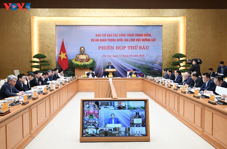 Thủ tướng chủ trì Phiên họp thứ 6 Ban Chỉ đạo các công trình trọng điểm, dự án quan trọng quốc gia lĩnh vực đường sắt - ảnh 1